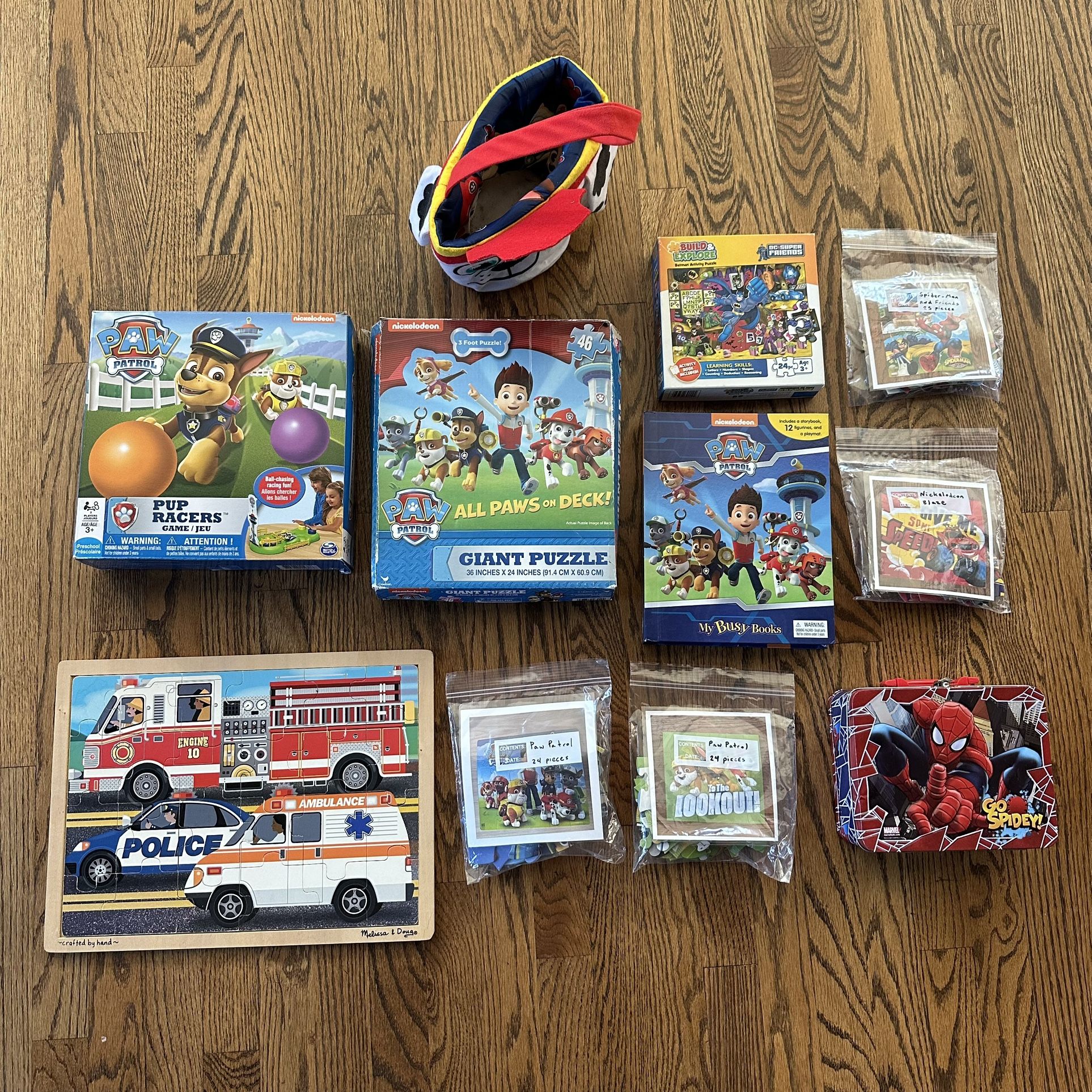 Bundle of Paw Patrol Puzzles, Game and More