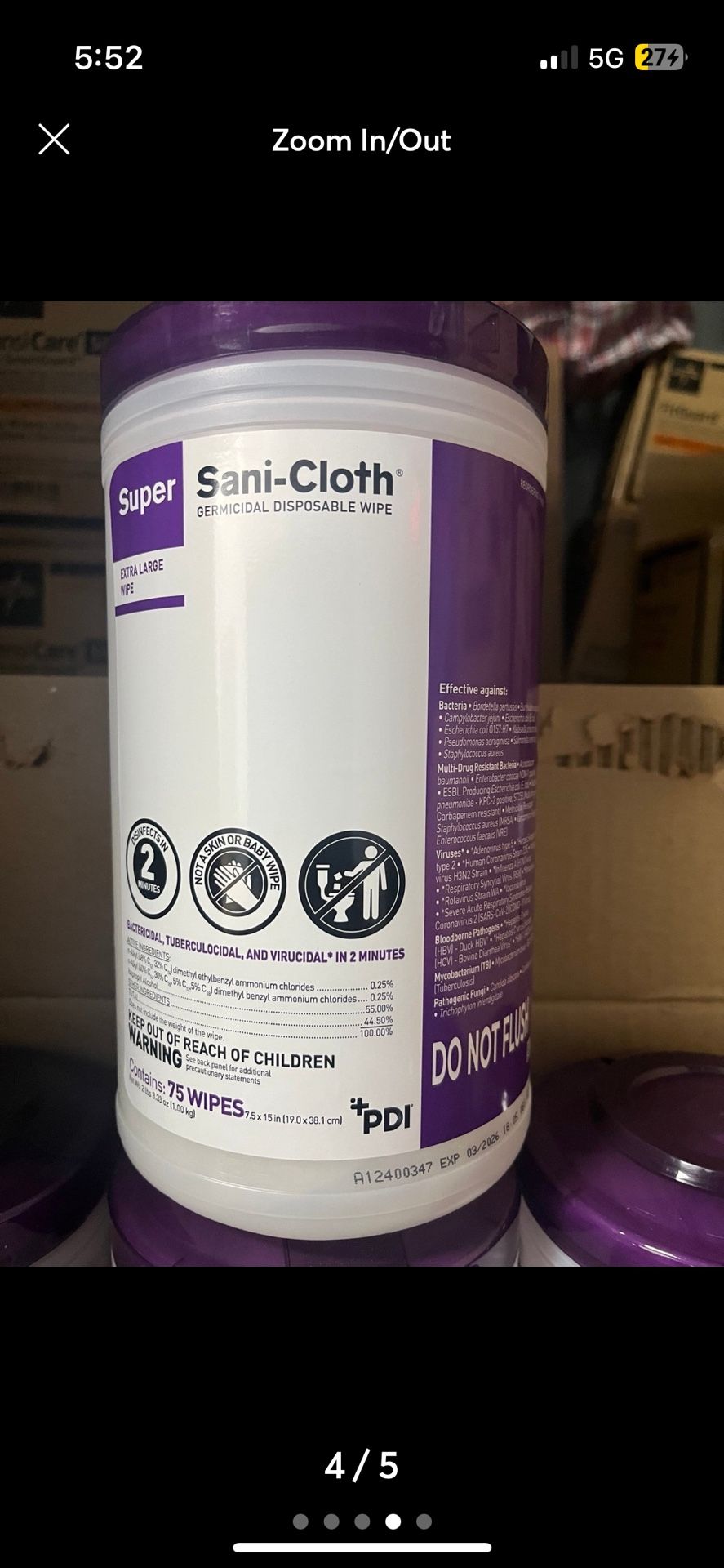 PDI SANI CLOTH WIPES