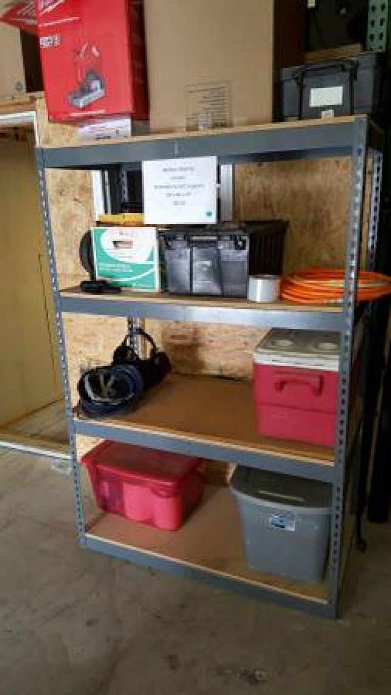 Warehouse Shelving 48 in W x 24 D Boltless Garage Storage Rivet Rack