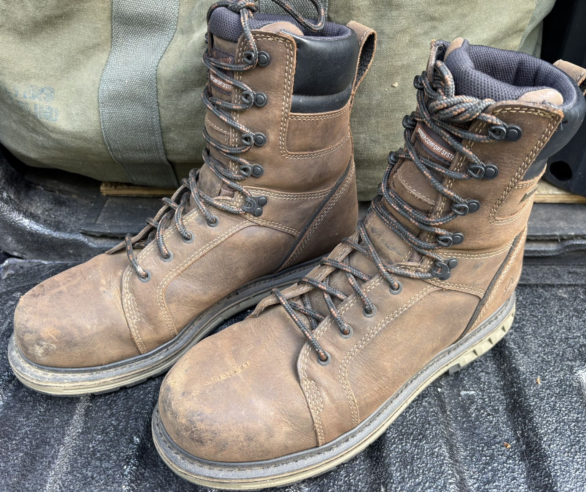 Danner GoreTex Steel Toe Safety Work Boots, 11.5, Excellent 