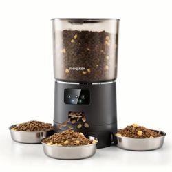 Automatic Cat Feeder, 2.4G WiFi Automatic Cats Feeder With Freshness Preservation, 1.32gal Timed Cat Feeder With Low Food Sensor, Pet Feeder For Cats.