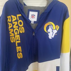 New RAMS Windbreaker/w hoodie