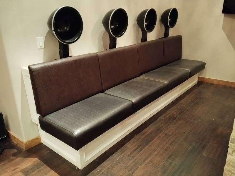 Salon Hair Dryer Chair/Bench With 4 Hooded Dryers