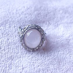 Natural 5 Ct. Moon Stone 925 Sterling Silver  Ring
