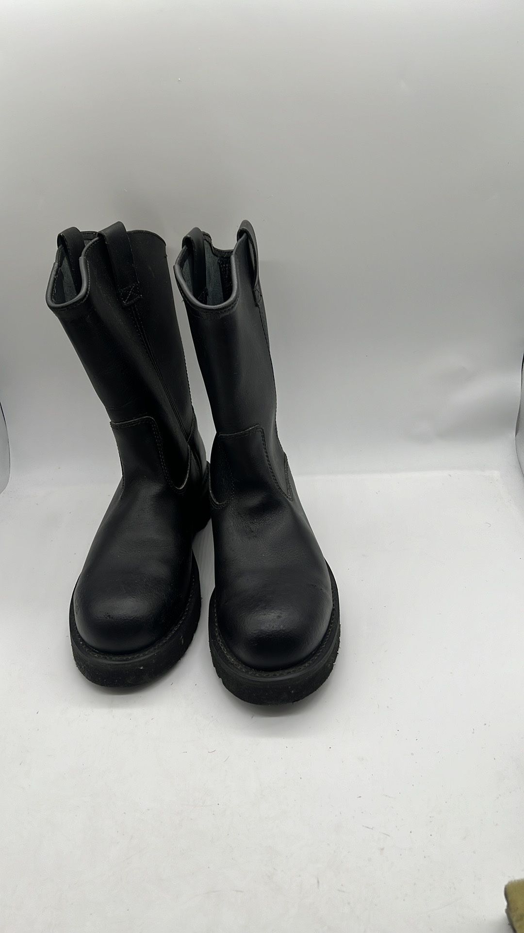 Guardsman Men Safety Work Steel Toe Wellington Pull On Boot Leather Size 8.5 3 E