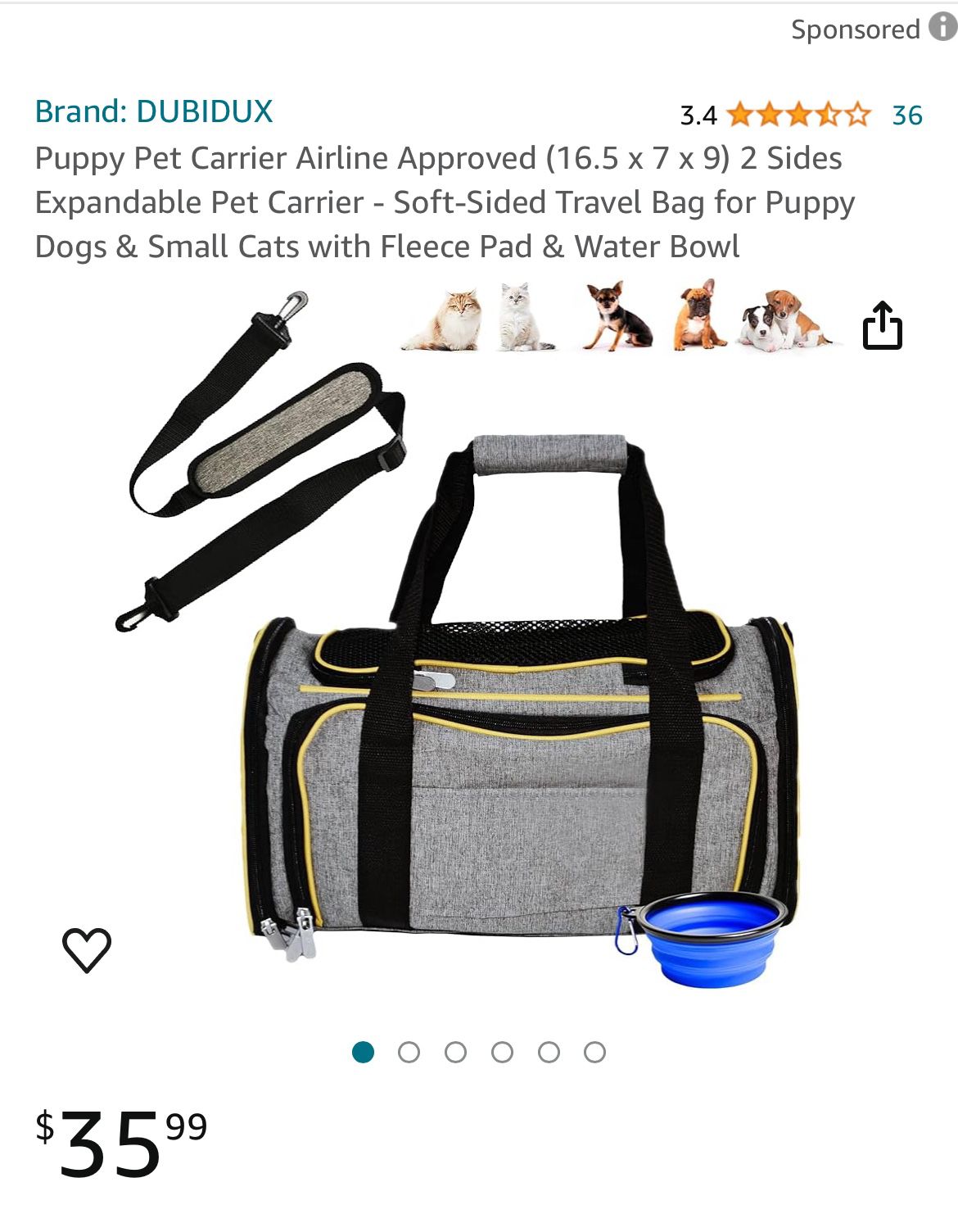 Brand New TSA approved Dog Carrier