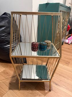 Gold Glass accent table