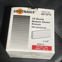 SPOTNAILS 18 gauge narrow crown staples - Grapas 