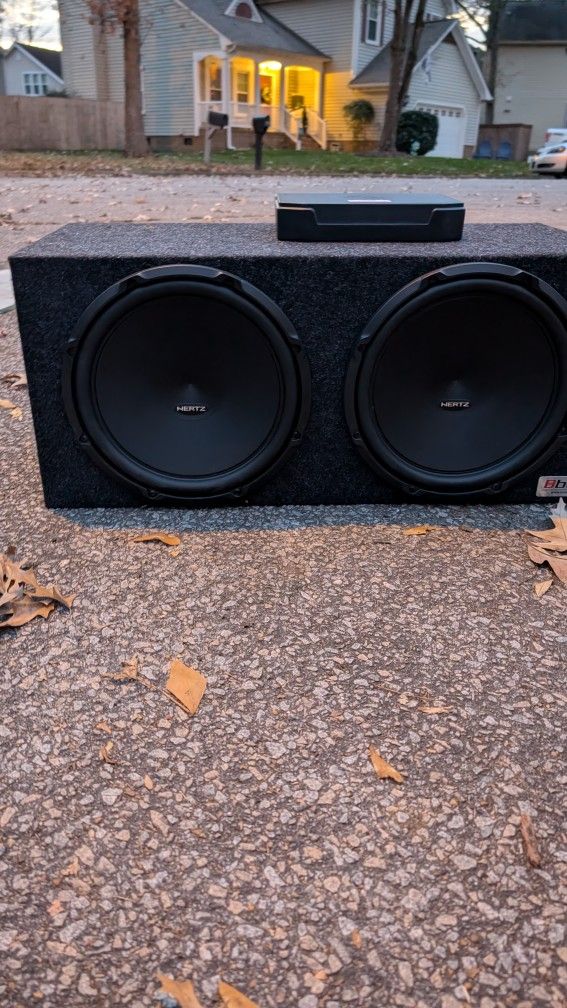 Dual Hertz Audio 12 Inch Subs with 750 Watt Amp