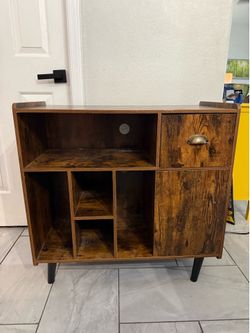 Self drawer entry way console furniture with outlet night stand living room