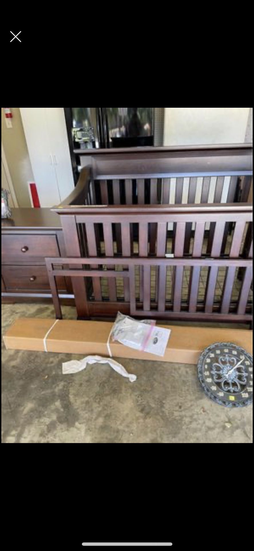 Crib With Nightstand 