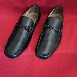 Men’s Florsheim Black Leather  Dubino Loafers Size 11 M