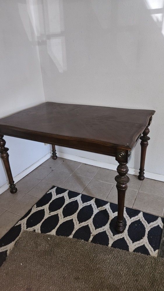 Wood Dining Table With 4 Chairs 