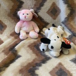 Set of 3 Ty Original Beanie Babies - Dotty & Fauna - Pre-Owned Collectible Ty