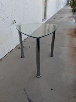 Glass end table
