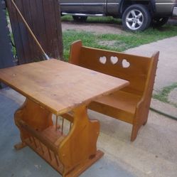 Kids Desk And Bench
