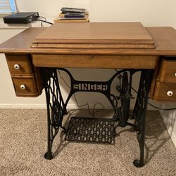Singer Treadle Sewing  Cabinet