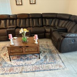 7 Piece Leather Sectional 