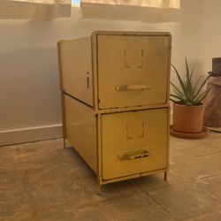 Vintage Industrial Metal Military File Cabinet