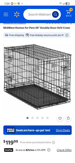 MidWest Homes for Pets 36" Double Door SUV Crate