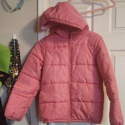 Girls Pink Puffer Jacket 