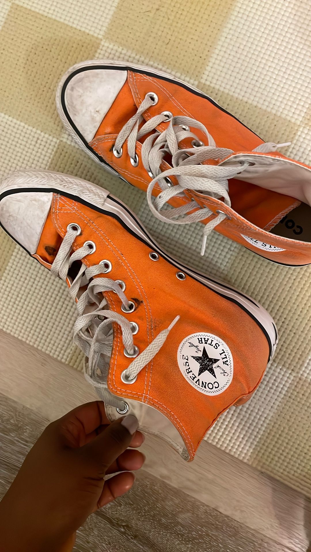 Vintage Orange High top Converse