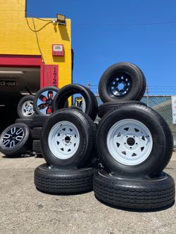 Trailer wheels and tires ST225/75/15” westlake