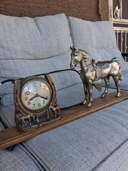 Bronze horse clock