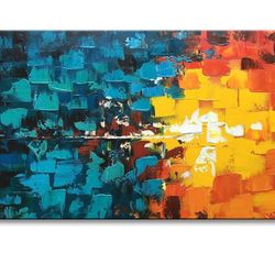 Large Hand Painted Textured Abstract Artwork Modern Wall Art Decor

