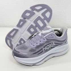 Hoka Bondi 9 Shoes Womens Sz 10 D Mellow Lilac Purple Fog Running Sneakers NWOB