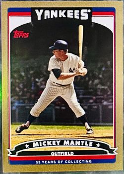 Topps 2006 Mickey Mantle [Gold] #7 Reprint Baseball Card