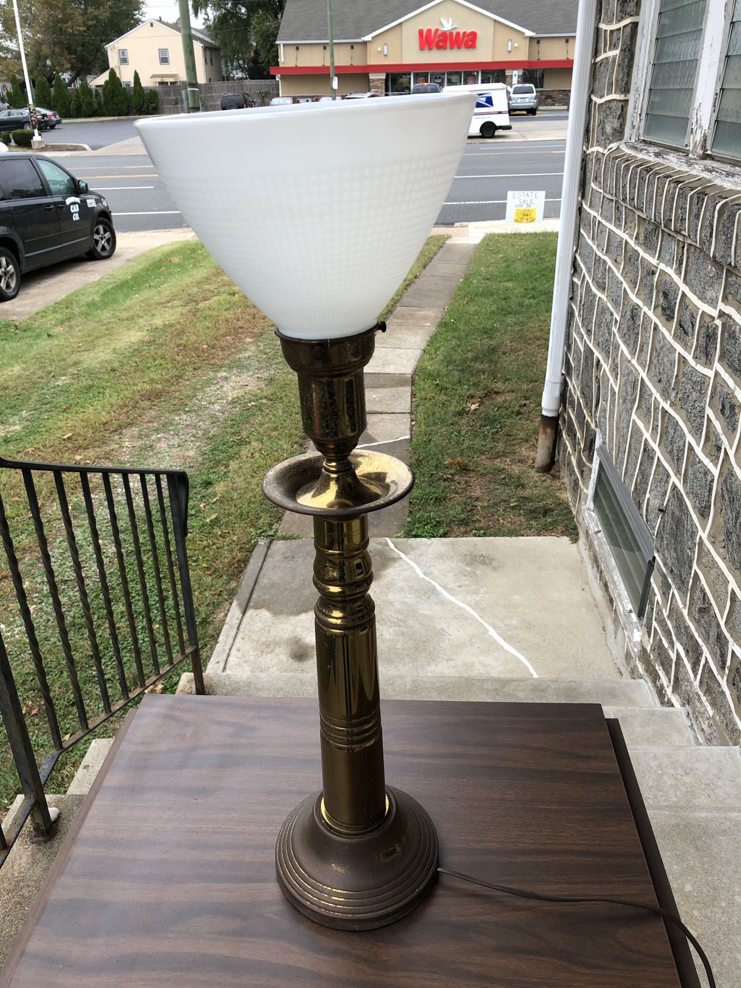 Art Deco Table Lamp - Heavy Brass