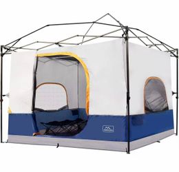 Camping Inner Tent for Pop Up Canopy, Converts 10'x10' Straight Leg Canopy into Camping Tent–Fully Vented Roof(Top & Frame NOT Included) (Navy Blue, C