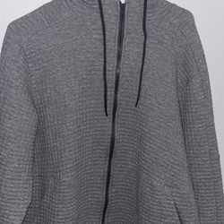 Grey fleece blank textured Adidas zipup