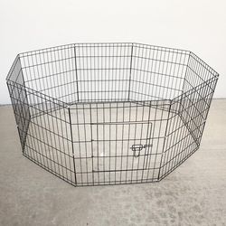 $39 (New) Foldable 24” tall x 24” wide x 8-panel pet playpen dog crate metal fence exercise cage