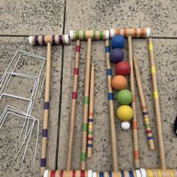 Full Croquet Set – 6 Player Wooden Set with Carrying Bag (Great Condition)