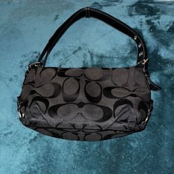 Coach Signature Canvas and Leather Crossbody Shoulder Bag