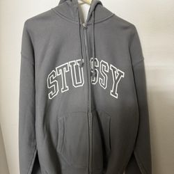 Stussy Outline Zip Up Hoodie (L)
