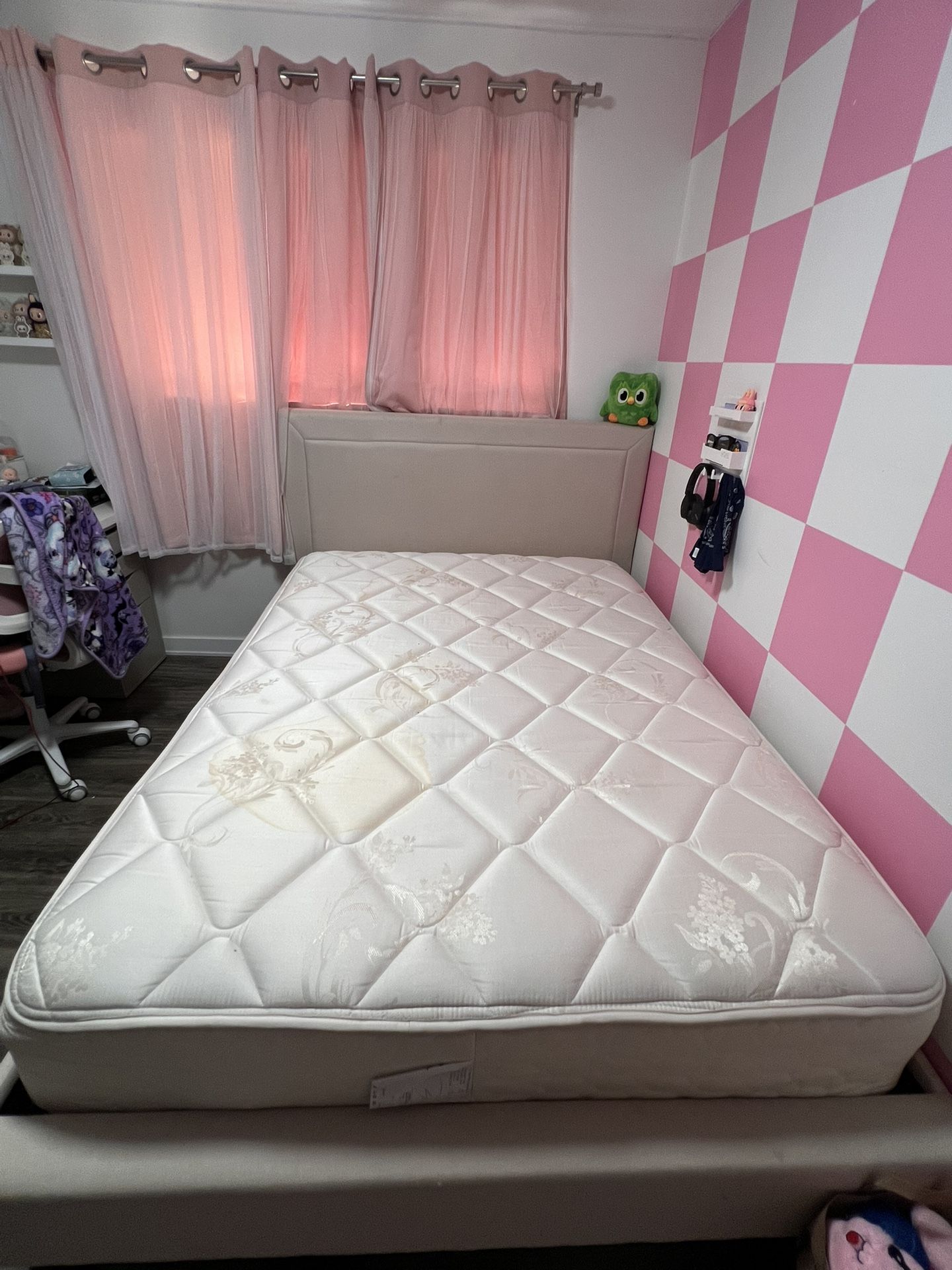 Full size upholstered bed frame