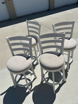 White bar stools