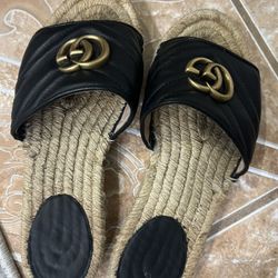 Authentic Gucci Leather Sandals Size 37/ 7- 7.5 US