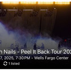 NIN (Nine Inch Nails) Peel It Back Ticket