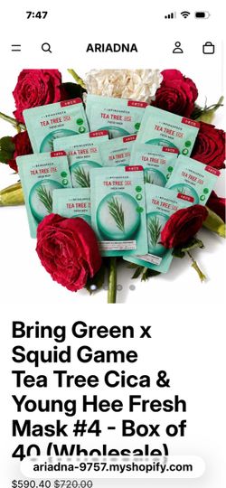 Bring Green Tea Tree Cica Fresh Mask Box of 40