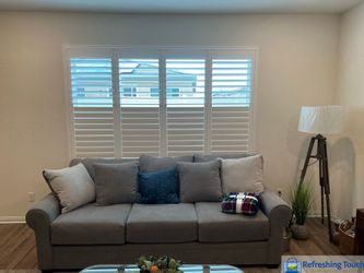 Moisture‑Resistant Poly Plantation Shutters for Kitchens & Baths – Call/Text 909‑681‑7003  
