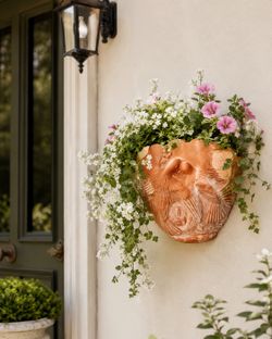 Terracotta Love Birds Wall Planter Flower Pot Yard Garden