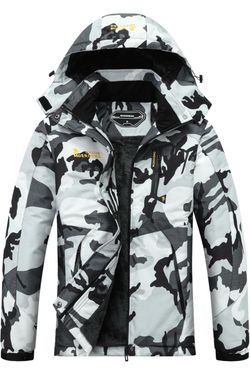MOERDENG Woman’s Waterproof Ski Jacket Large