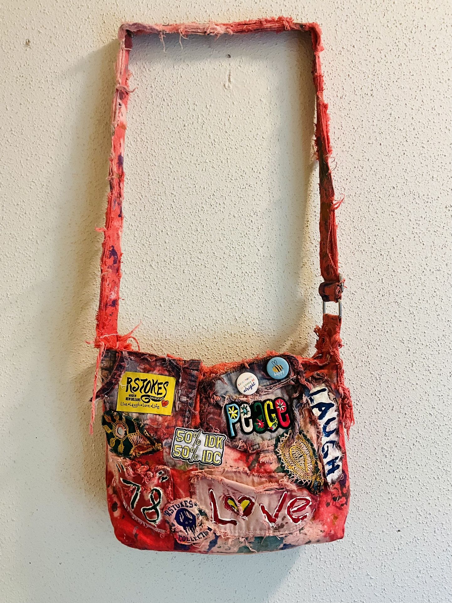 RStokescollection ONE OF ONE Custom HANDMADE CROSSBODY CANVAS BAG