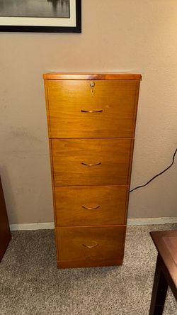 Maple filing cabinet