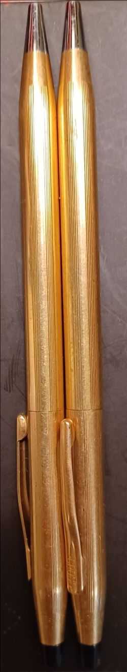 10K A.T. Cross Company (USA)
​Model: Classic Century (Men's / Standard width size) Ballpoint Pen and Mechanical Pencil Set
​Material/Finish: 1/20