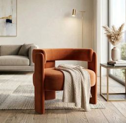 Rust orange accent chair
